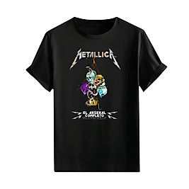 Rock and Roll & Metallica Tarzı Baskılı Oversize Unisex Tişört