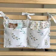Bebek Beşik Yanı Organizer 2 Cepli Pratik Çocuk Yatak Yanı Organizer