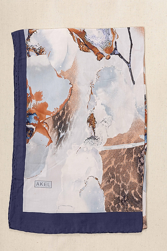 FLOOR İPEK ŞAL EL DİKİŞİ DESEN-1