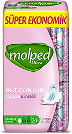 Molped Ultra Hijyenik Ped Anatomik Normal Süper Ekonomik 24 Adet