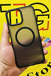 İphone 12 Pro Max Magsafe Mat Siyah Telefon Kılıfı