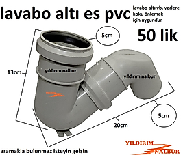 50 LİK LAVABO ALTI ES SİFON KOKU ENGELLEYİCİ PVC SE GİDER