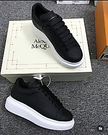 Sneaker Unisex Siyah hAlexander Mcqueen Kalın Taban Günlük Spor Yürüyüş Ayakkabı