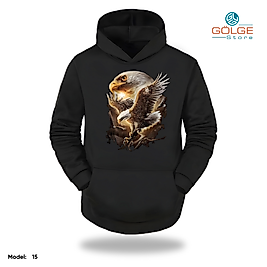 Motorcu Model Slimfit Kapüşönlu Hoodie Erkek kadın Sweatshirt