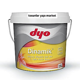 Dyo Dinamik İç Cephe Silikonlu Silinebilir İpek Mat Boya 7,5 Lt renk seçiniz kartepe 0142