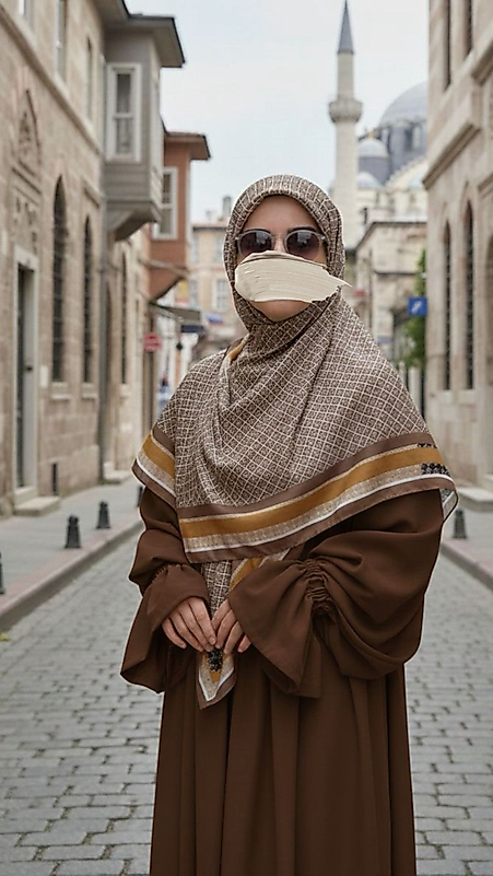 Monogram Desen Büyük Boy Soft Eşarp