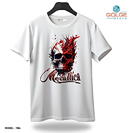 Rock and Roll & Metallica Tarzı Baskılı Oversize Unisex Tişört