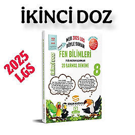 Sinan Kuzucu Yayınları  8. Sınıf | İKİNCİ Doz Sarmal Branş Denemeleri FEN BİLİMLERİ ( 2025 LGS )