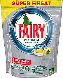 Fairy Platinum Bulaşık Makinesi Tableti 43'lü