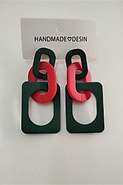 Kadın Halka Kare Model Küpe