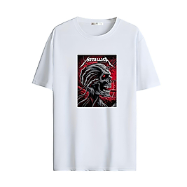 Rock and Roll & Metallica Tarzı Baskılı Oversize Unisex Tişört