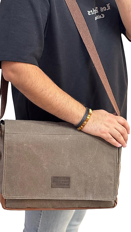 Old Cotton Kullanışlı, Çok Bölmeli, Çok Cepli, Tablet Notebook Çantası, Unisex, Vintage Kanvas Postacı Çantası