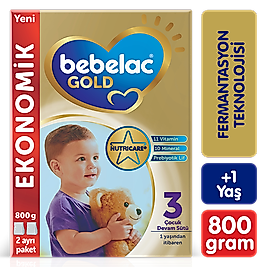 Bebelac Gold 3 Çocuk Devam Sütü 800g 1 Yaş+