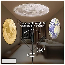 LED GEZEGEN PROJEKTÖR UZAY TEMA ODA DEKORU