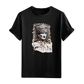 Kırmızı Beyaz Vatan Aşkı Bayrak ve Atatürk Baskılı Oversize Unisex Tişört