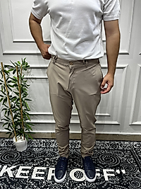 Paraşüt Kumaş Reguler Pantolon - Vizon