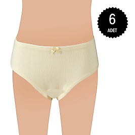 Gümüş 3078 Kız Çocuk Jakarlı Slip Külot Karışık 6 lı Paket