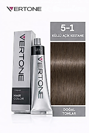 VERTONE SAÇ BOYASI 60 ML. (5-1 KÜLLÜ AÇIK KESTANE)