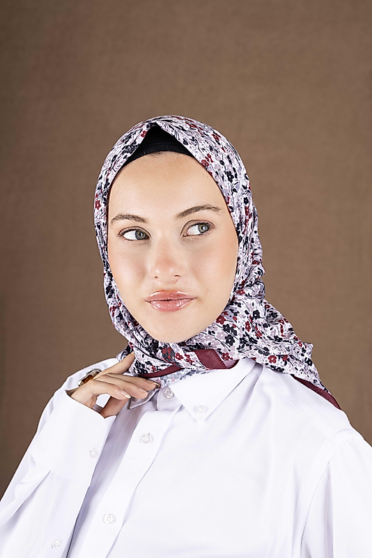 Desenli Soft Eşarp Koleksiyonu Çiçek Desen