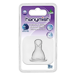 HANYMISH DAMAKLI SİLİKON BİBERON EMZİĞİ 18 AY +