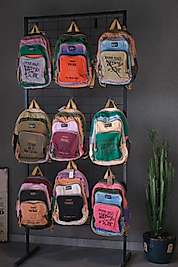 Old Cotton Cargo 5017-1 new Pathcwork Çok Bölmeli Günlük Sırt Çantası