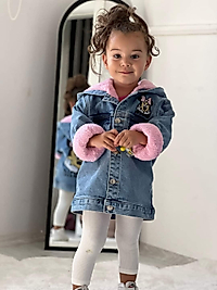 Minnie Mouslu İçi Polarlı Kışlık Kız Çocuk Montu