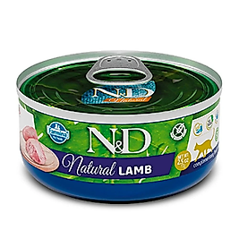 N&D Natural Kuzu Etli Yetişkin Kedi Konservesi 70 Gr