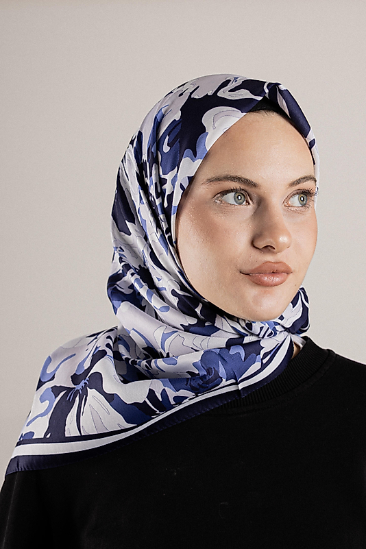 DESENLİ FRANSIZ İPEĞİ EŞARP DESEN-4