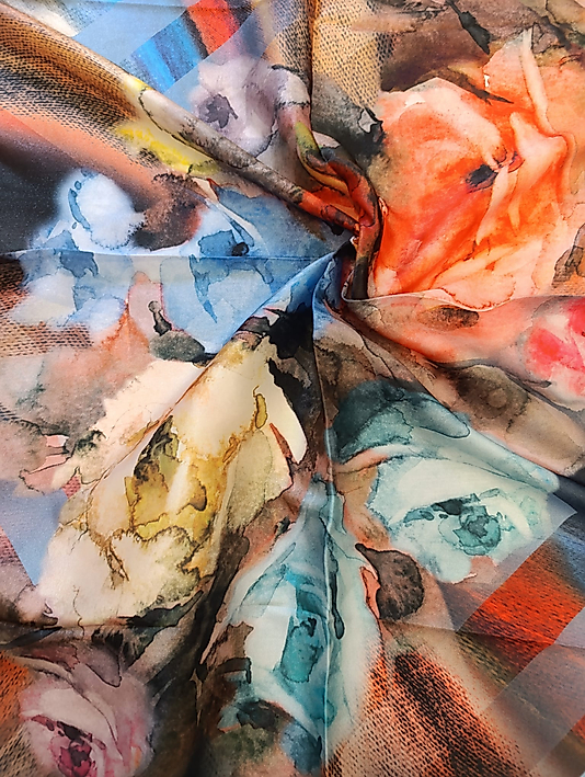 Dijital Kristal Eşarp 95 x 95 Ebat