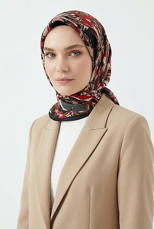 Spring Eşarp Kamuflaj Desen