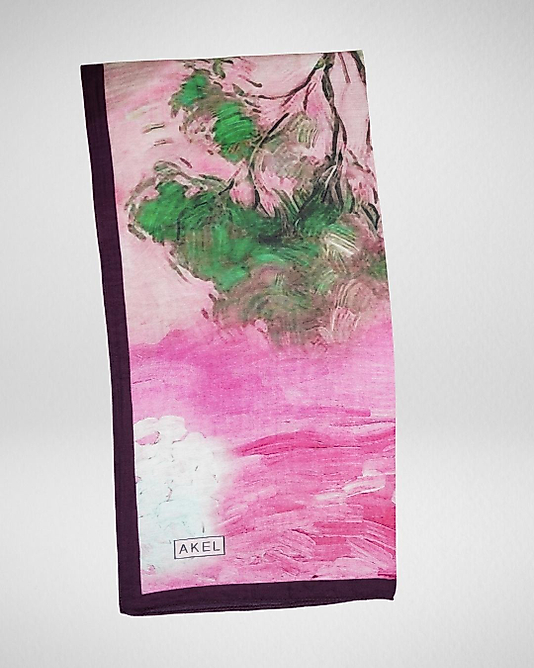 Spring Eşarp Suluboya Desen