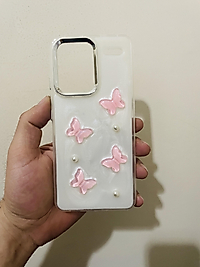 Redmi Note 13 Pro Plus Kelebek Desenli 3D Kabartmalı Telefon Kılıfı
