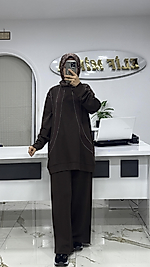 Alya takım kahverengi