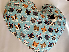Kedi Ve Küçük Irk Köpekler Için Handmade  XL 105 Cm X 90 Cm Kalp Yatak