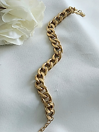 Clasic Celik Kalin Bileklik(19cm+5cm)