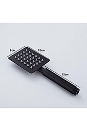Siyah Inox Paslanmaz Metal Kare Duş Başlığı