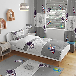 Minibabyrooms Gri Beyaz Uzay Temalı Temalı Çocuk/Genç Oda Takımı