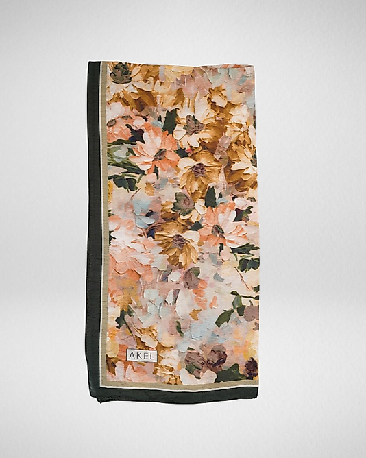 Spring Eşarp Pastel Çiçek Desenli