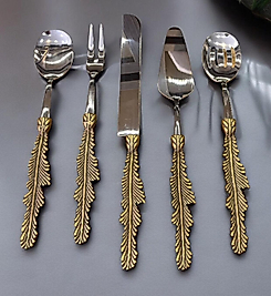 5 Parça Royking Tüy Model Gold Servis Takımı