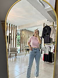 TAŞLI KOT PANTALON İKOL