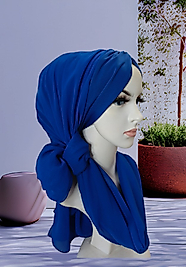 Saks mavisi bone şal