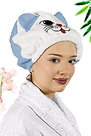 Kadın Bone Havlu KEDİ Modelli