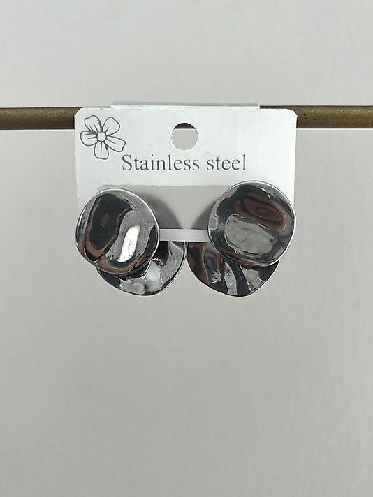 Çelik 2’li Silver Küpe