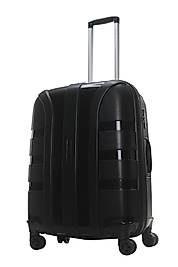 Orta Ve Kabin Boy Valiz Seti %100 Polipropilen Kırılmaz Valiz Siyah 500618