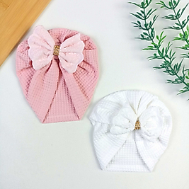 Petek Kumaş Dantelli Bone / 0-6 Ay