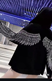 Angel Kanatlı Taşlı Sweat