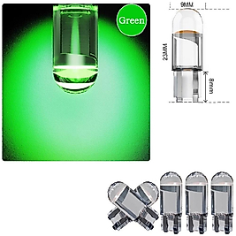 ( 2 X ADET ) 1 TAKIM LED T10 DİPSİZ AMPUL 12V DIAMOND PINE. GREEN (5W DİPSİZ AMPUL ELMAS CAM YEŞİL)