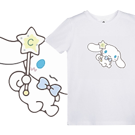 Cinnamoroll Yıldızlı Tasarım Baskılı Çocuk Tişört