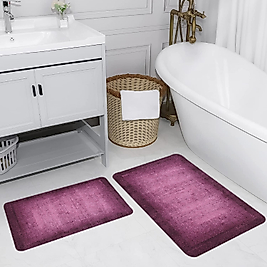 Rovigo Home Dijital Baskı Yıkanabilir Kaymaz 2 li Banyo Takımı