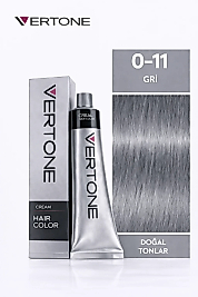 VERTONE SAÇ BOYASI 60 ML. (0-11 GRİ)